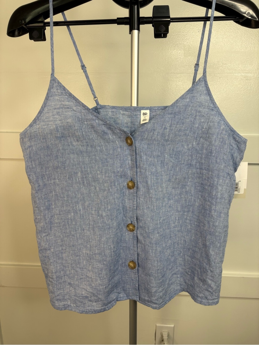 Nordstrom BP Light Chambray Blue Button-Front Camisole size M